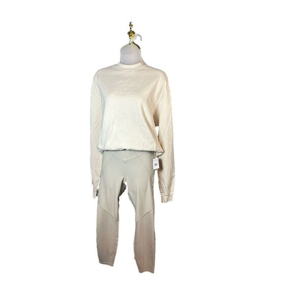 Good American Angled Rib Leggings Small Beige - Picture 2 of 6